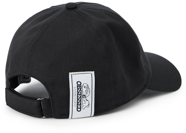 Iceberg Black cap with peanuts embroidery and iceberg logo Zwart