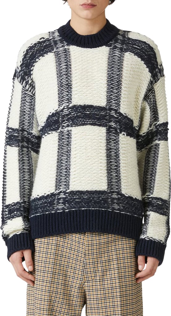 Iceberg Oversized multicolored crewneck sweater in alpaca wool Divers