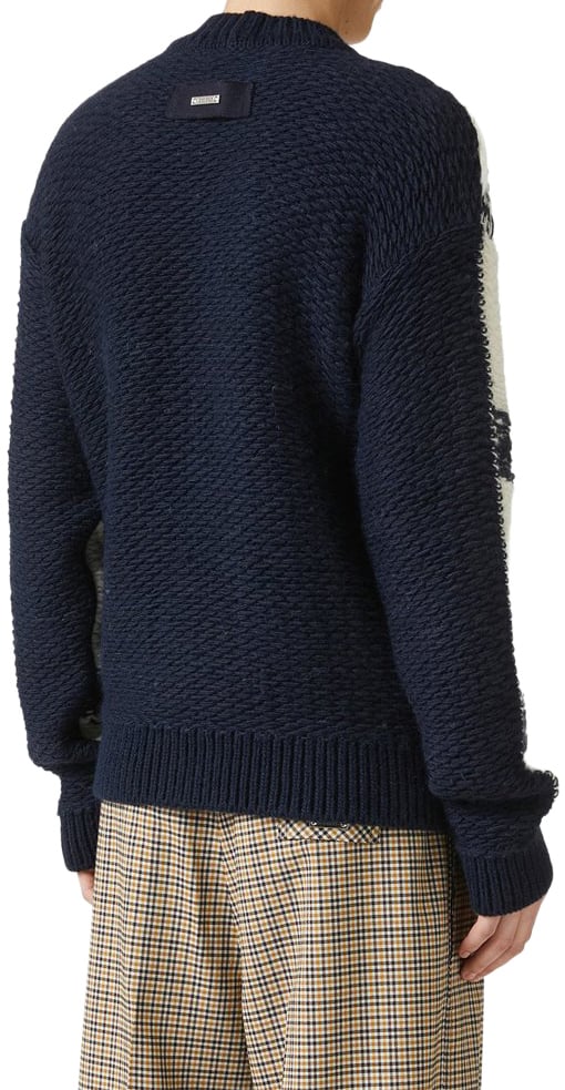 Iceberg Oversized multicolored crewneck sweater in alpaca wool Divers