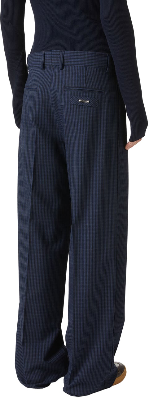 Iceberg Comfort-fit trousers in blue and black check Divers