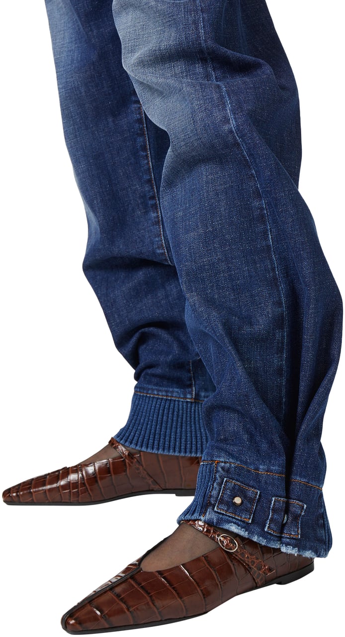 Iceberg Indigo New Confort Fit jeans in stone wash denim Blauw