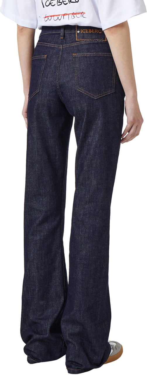 Iceberg Indigo Skinny Flare Fit Jeans in Comfort Denim Blauw