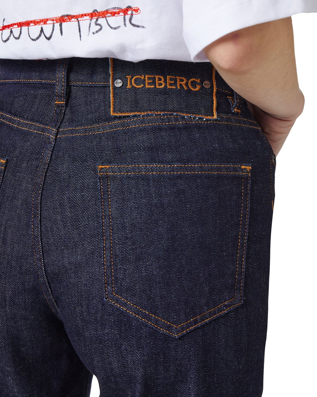 Iceberg Indigo Skinny Flare Fit Jeans in Comfort Denim Blauw