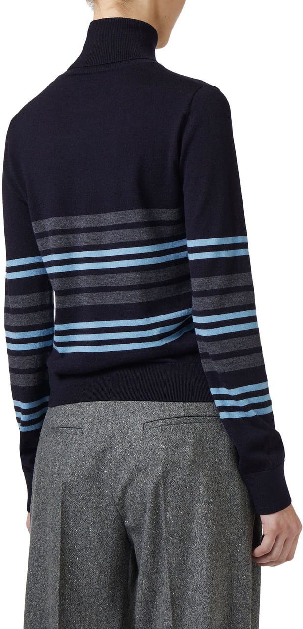 Iceberg Multicolored long-sleeved turtleneck sweater in extra-fine Merino wool with Iceberg embroidery Divers