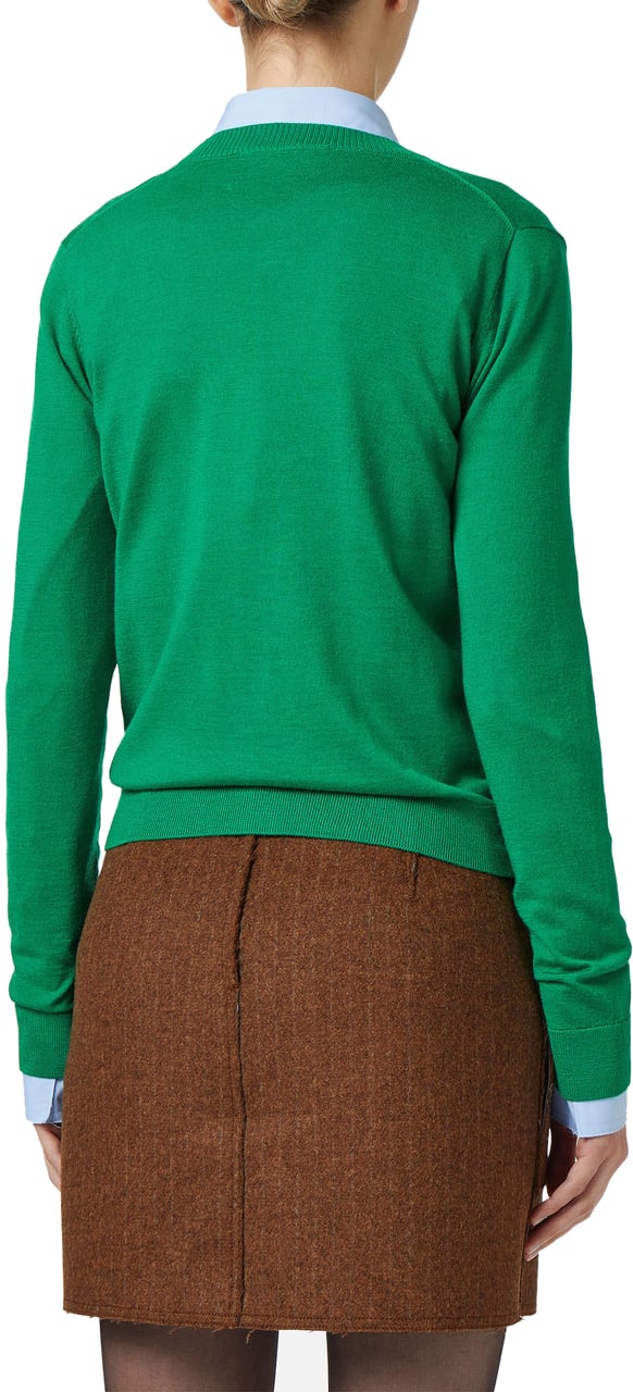 Iceberg Emerald green cardigan with embroidered Iceberg Milano logo Groen