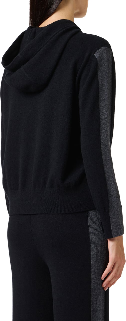 Iceberg Black Cashmere Wool Hoodie Zwart