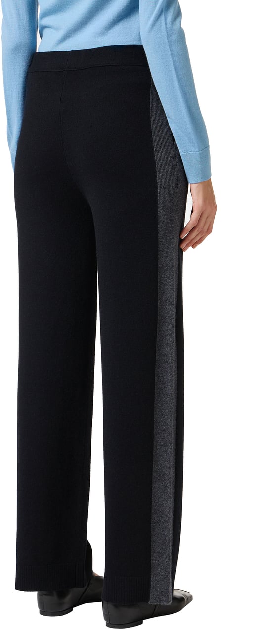 Iceberg Black cashmere wool knit trousers Zwart