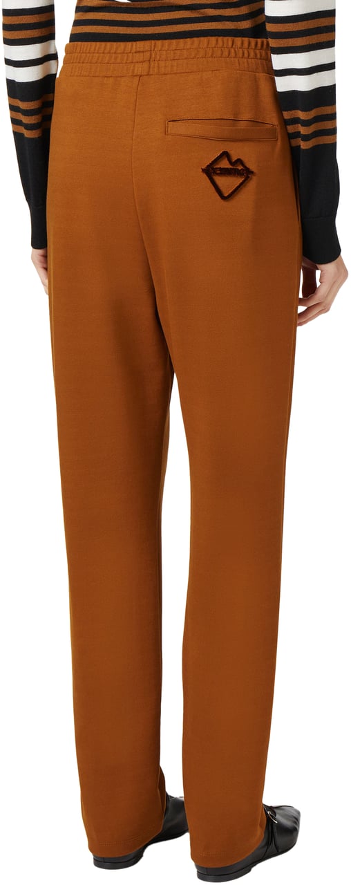 Iceberg Hazelnut scuba trousers with Symbol logo on the back Bruin