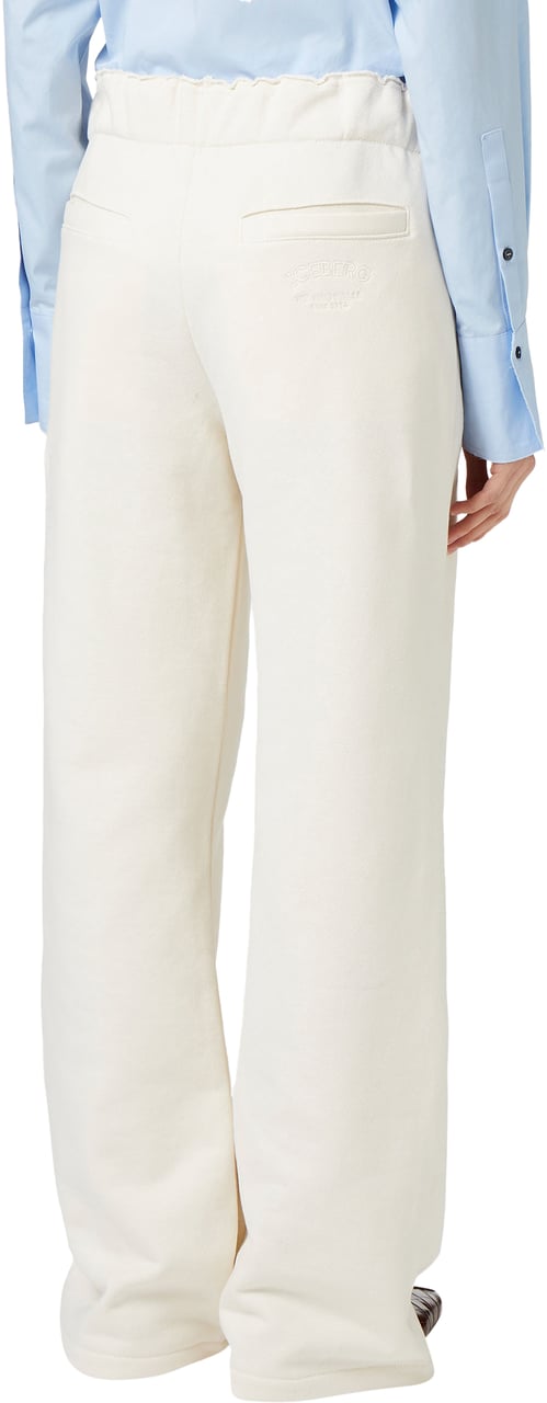Iceberg Vanilla wide-fit trousers in cotton fleece Wit