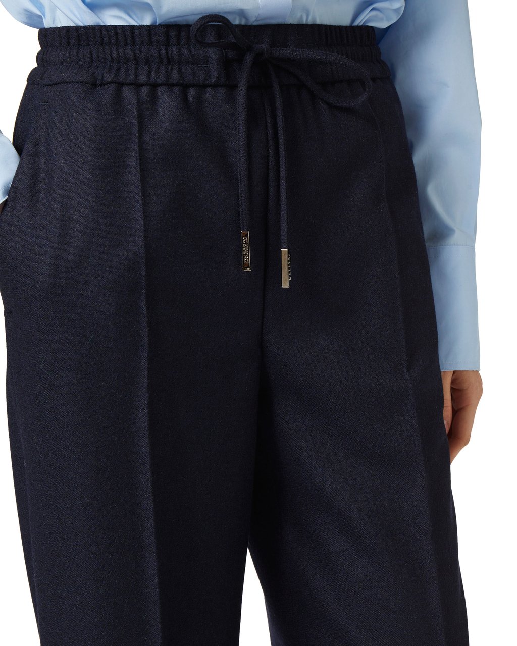 Iceberg Jogger in lightweight boucl� blend of wool and technical silk Divers