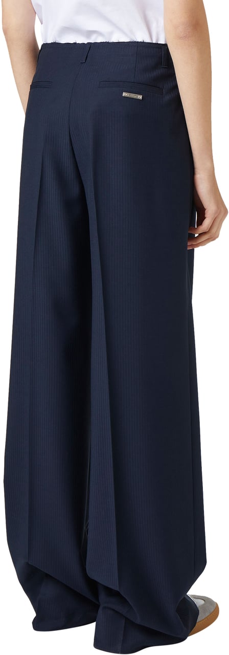 Iceberg Blue comfort fit pinstripe trousers in technical viscose Blauw