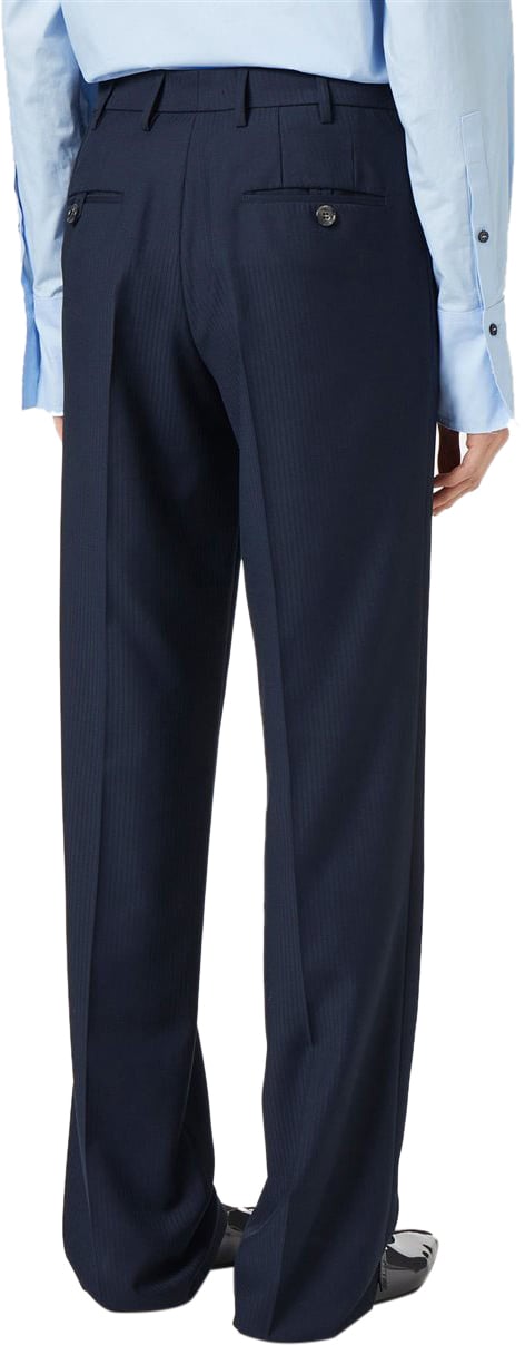 Iceberg New fit blue pinstripe trousers in technical viscose Blauw