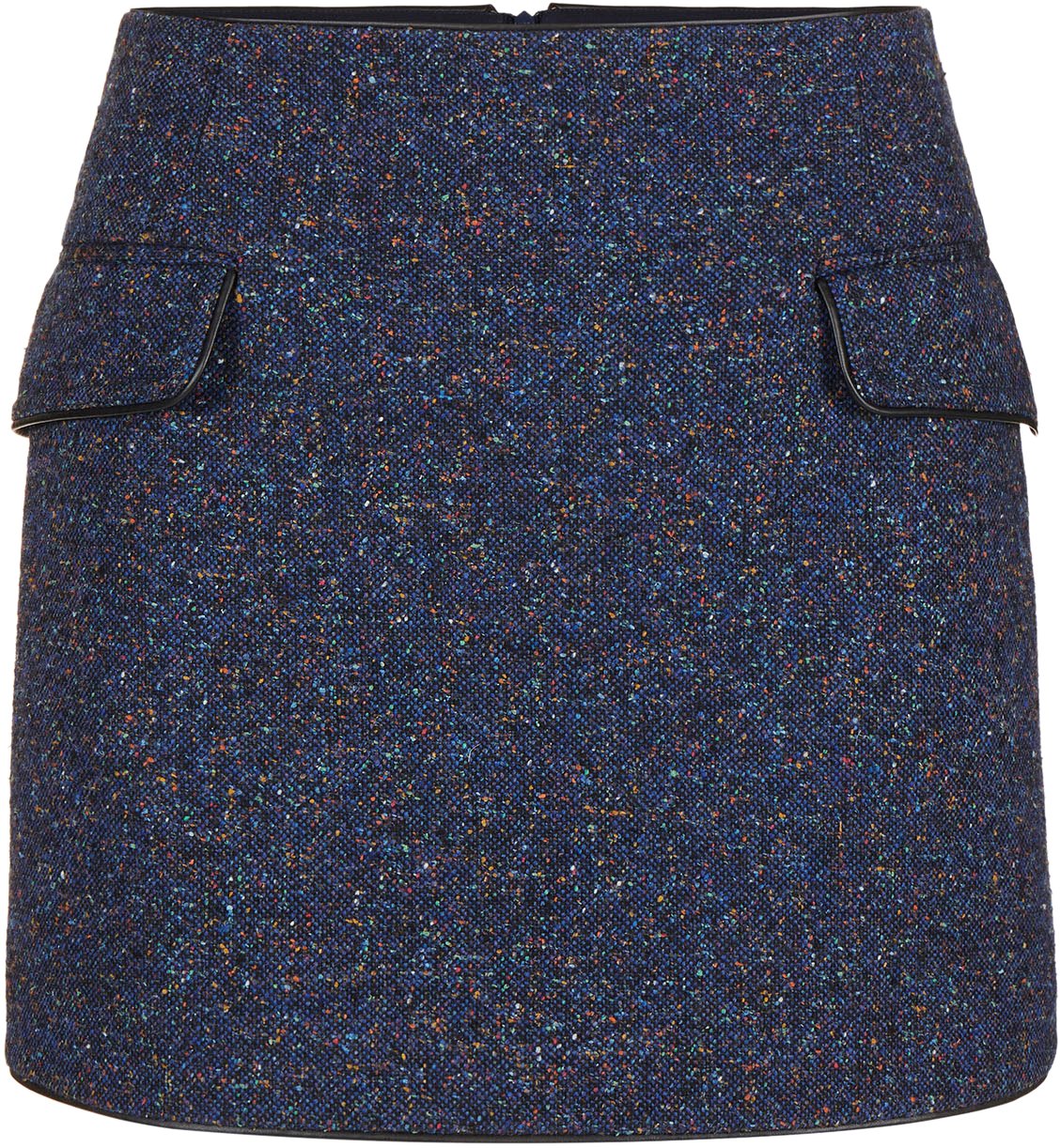 Iceberg Boucl� miniskirt with faux leather trim Divers