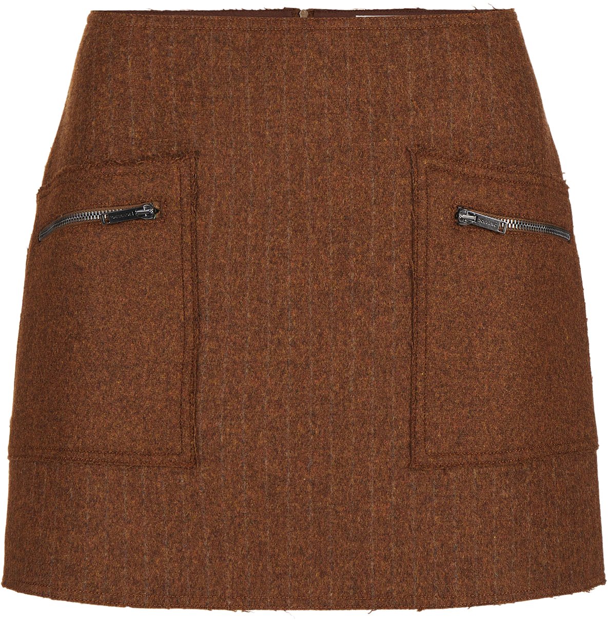 Iceberg Mini skirt in double pinstriped cloth with contrasting details Zwart