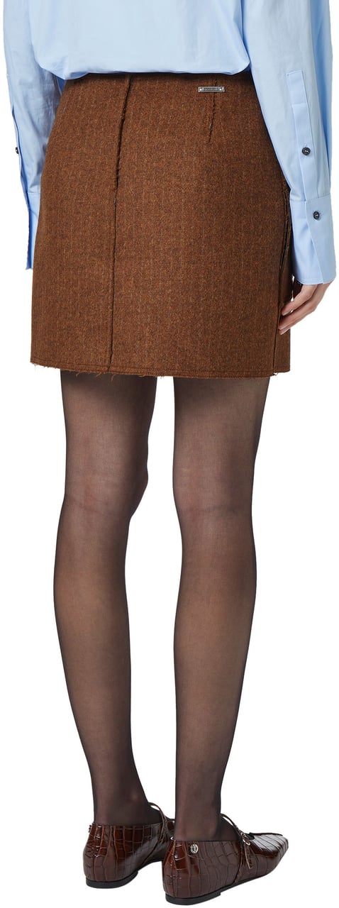 Iceberg Mini skirt in double pinstriped cloth with contrasting details Zwart