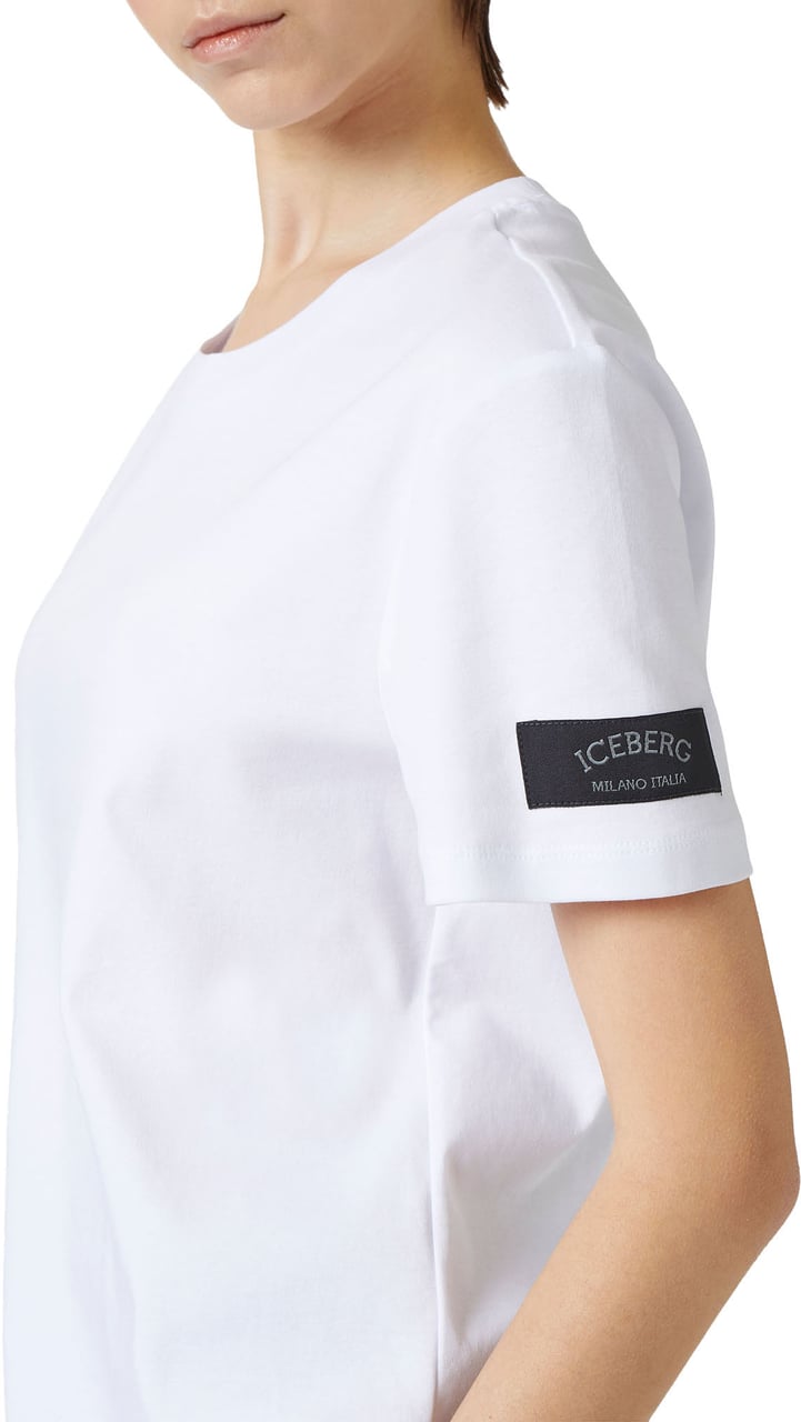 Iceberg Optical white T-shirt with tailored label on the sleeve Wit