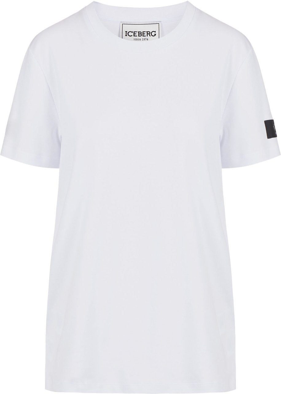 Iceberg Optical white T-shirt with tailored label on the sleeve Wit