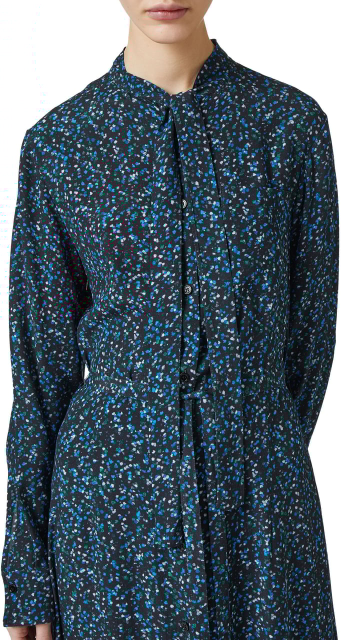 Iceberg New shape dress with black and green background print in eco-true viscose Divers