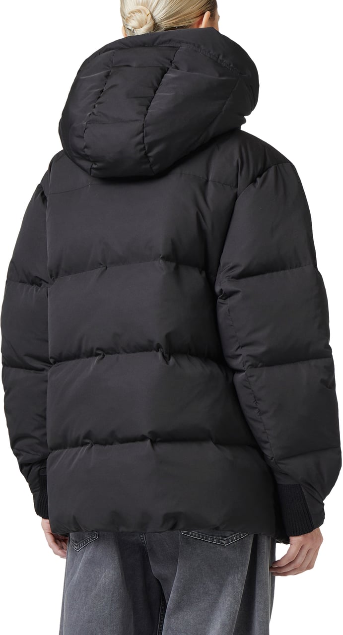 Iceberg Real feather down jacket with embroidered logo patch Zwart