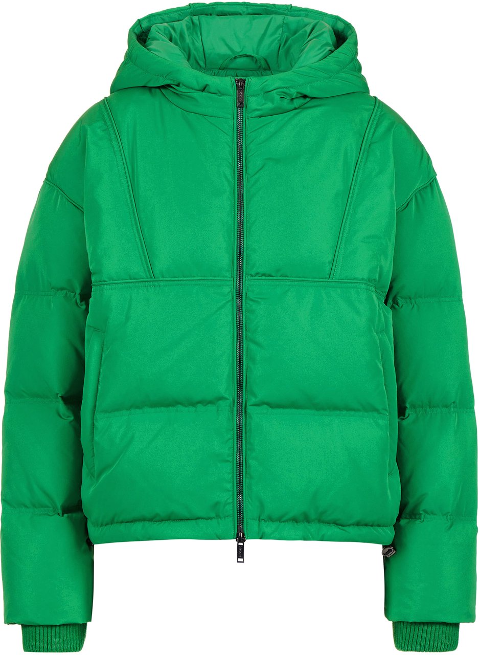 Iceberg Short down jacket in real feather with logo plate Groen