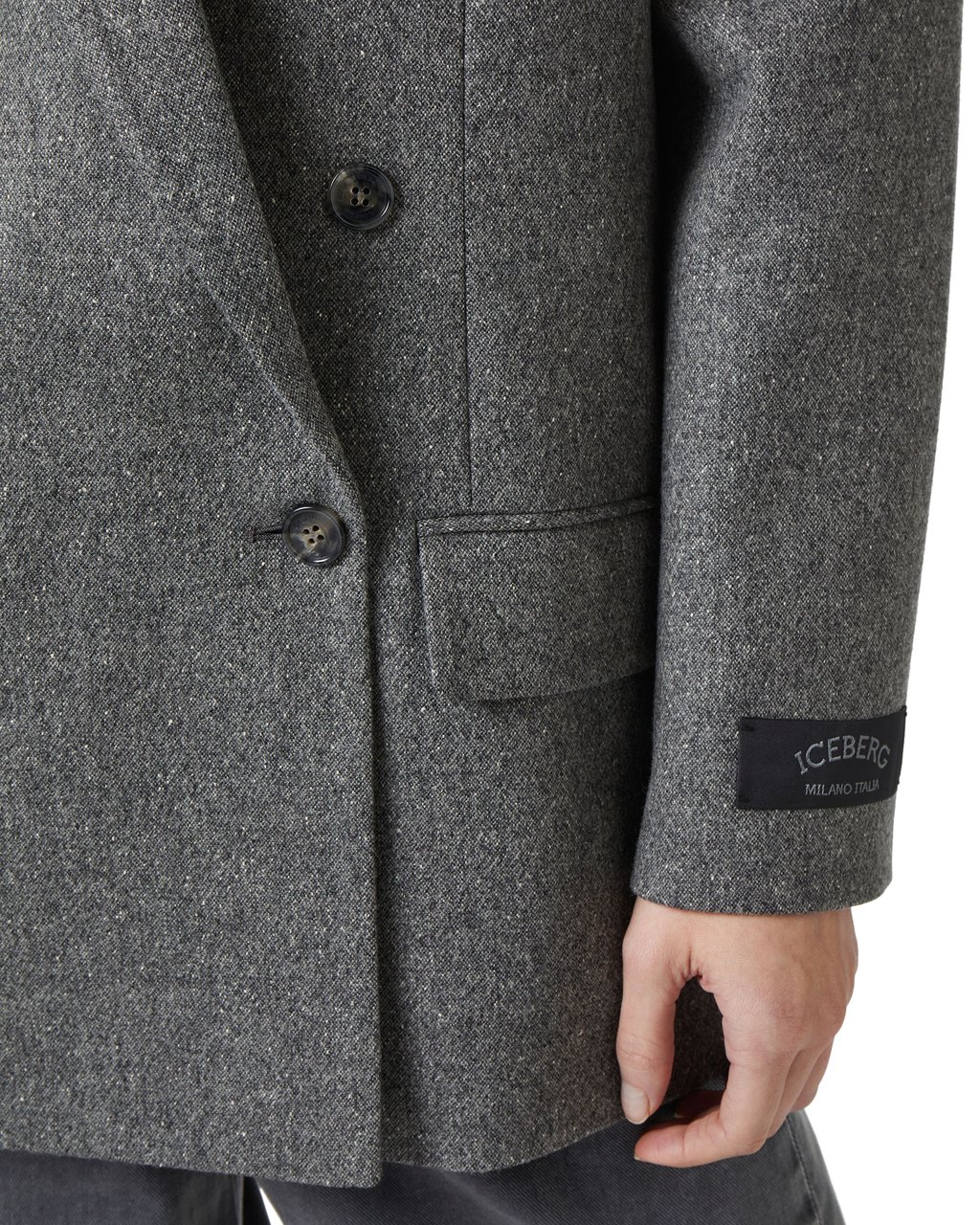 Iceberg Double-breasted jacket in lightweight boucl� with tailored finishes Divers