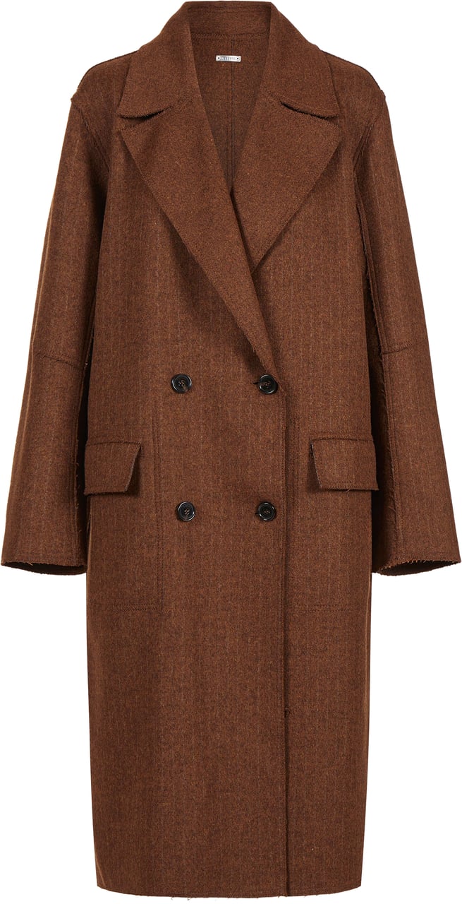 Iceberg Reversible double-breasted coat in double-face cloth Zwart