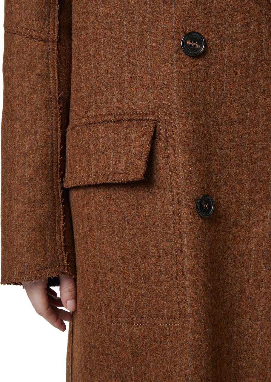 Iceberg Reversible double-breasted coat in double-face cloth Zwart