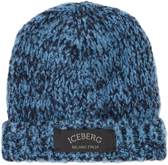 Iceberg Multicolor knitted hat with Iceberg sartorial label Divers