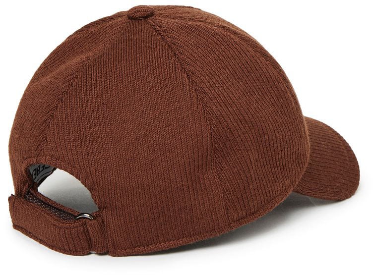 Iceberg Hazelnut Ribbed Knit Baseball Cap with Iceberg Embroidery Bruin