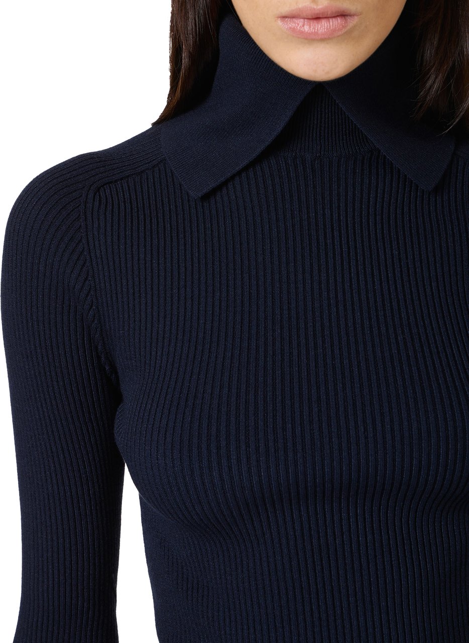 Iceberg Slim-fit stretch viscose turtleneck sweater in classic blue Blauw