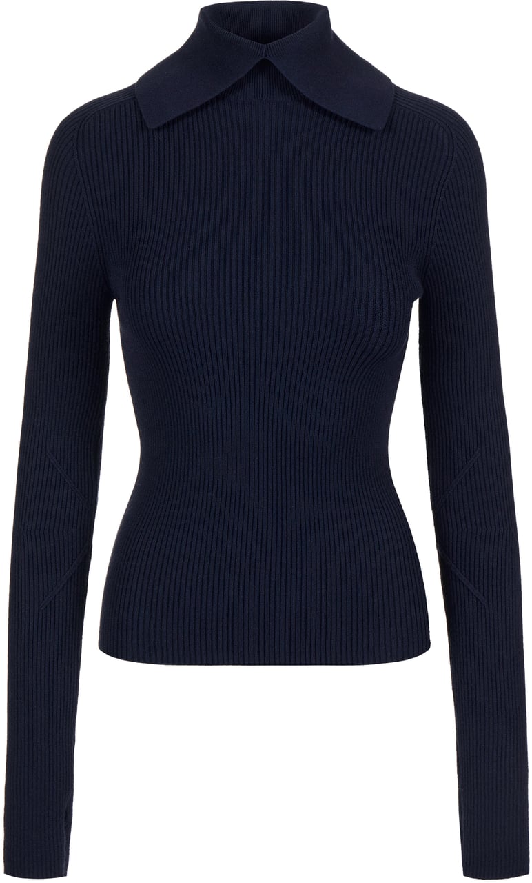 Iceberg Slim-fit stretch viscose turtleneck sweater in classic blue Blauw