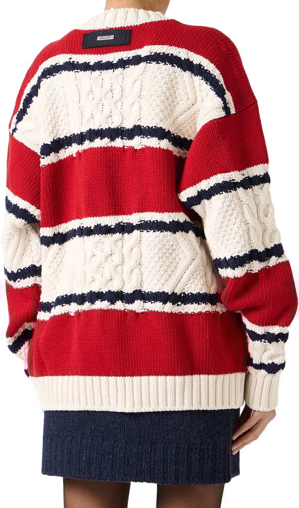 Iceberg Oversized crewneck sweater in multicolored lambswool Divers