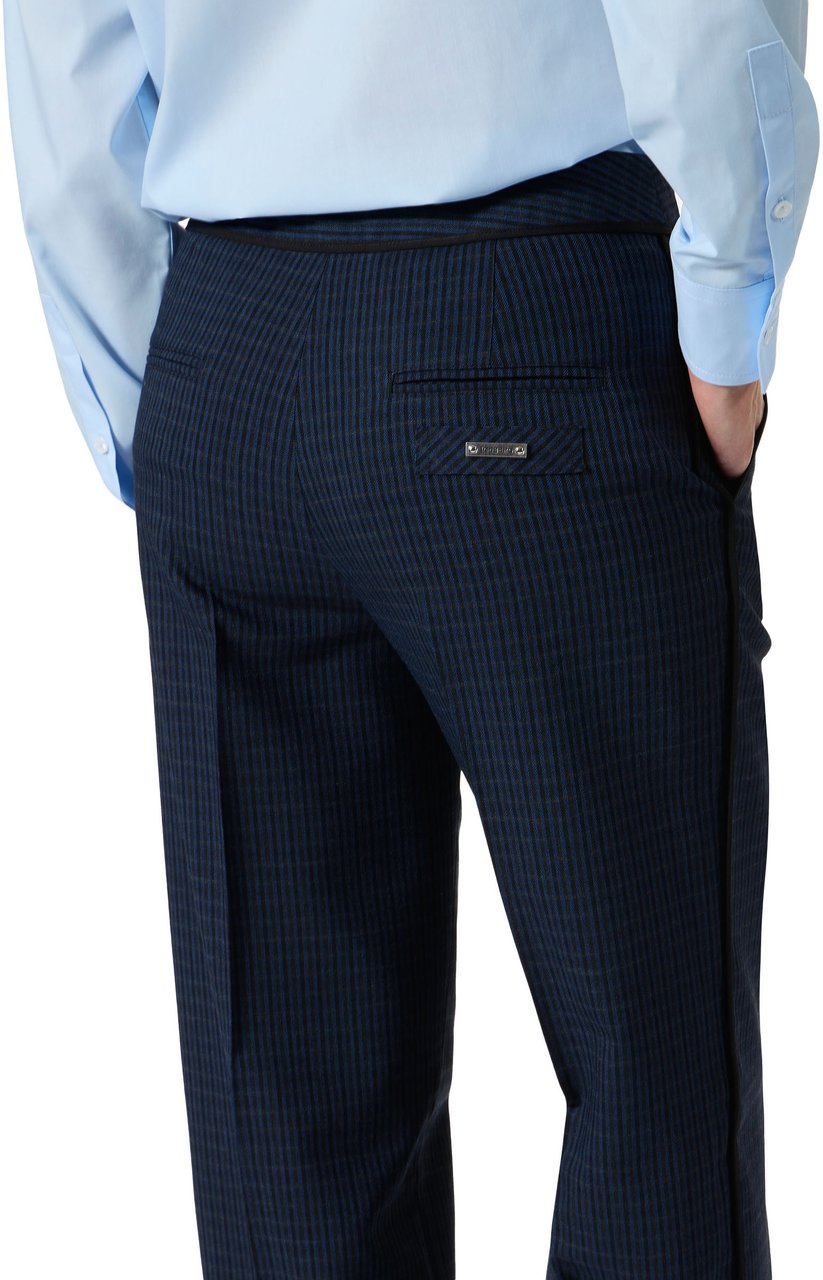 Iceberg Relaxed-fit, low-rise trousers in blue and black check fabric Divers