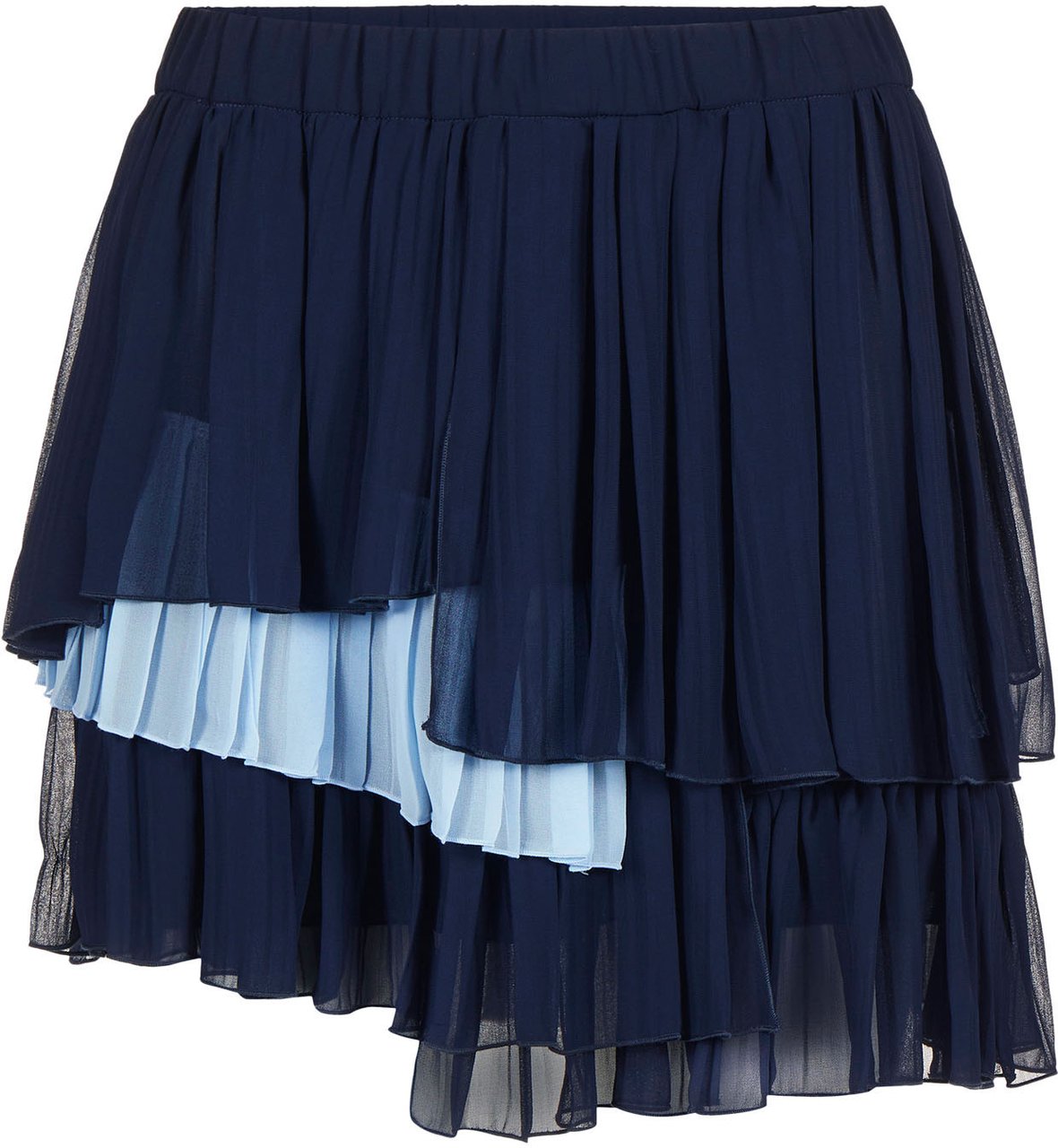 Iceberg New shape relaxed fit skirt in blue technical chiffon Blauw