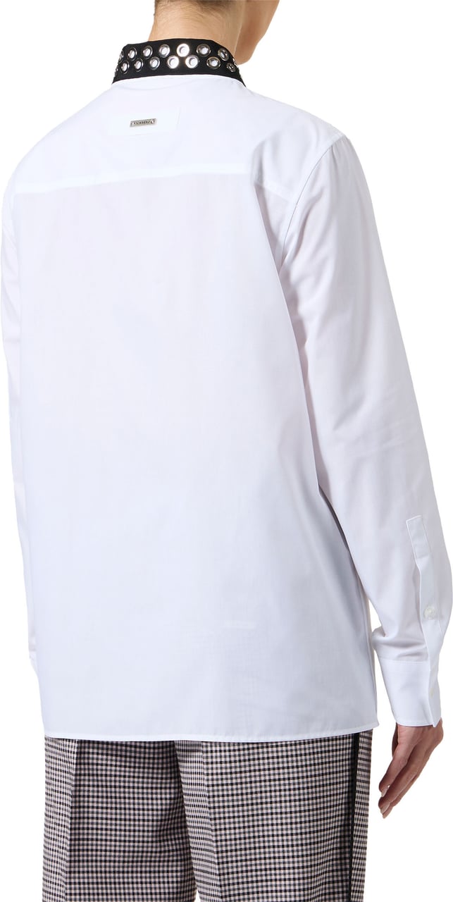 Iceberg Comfort fit shirt in optical white with grosgrain details Wit
