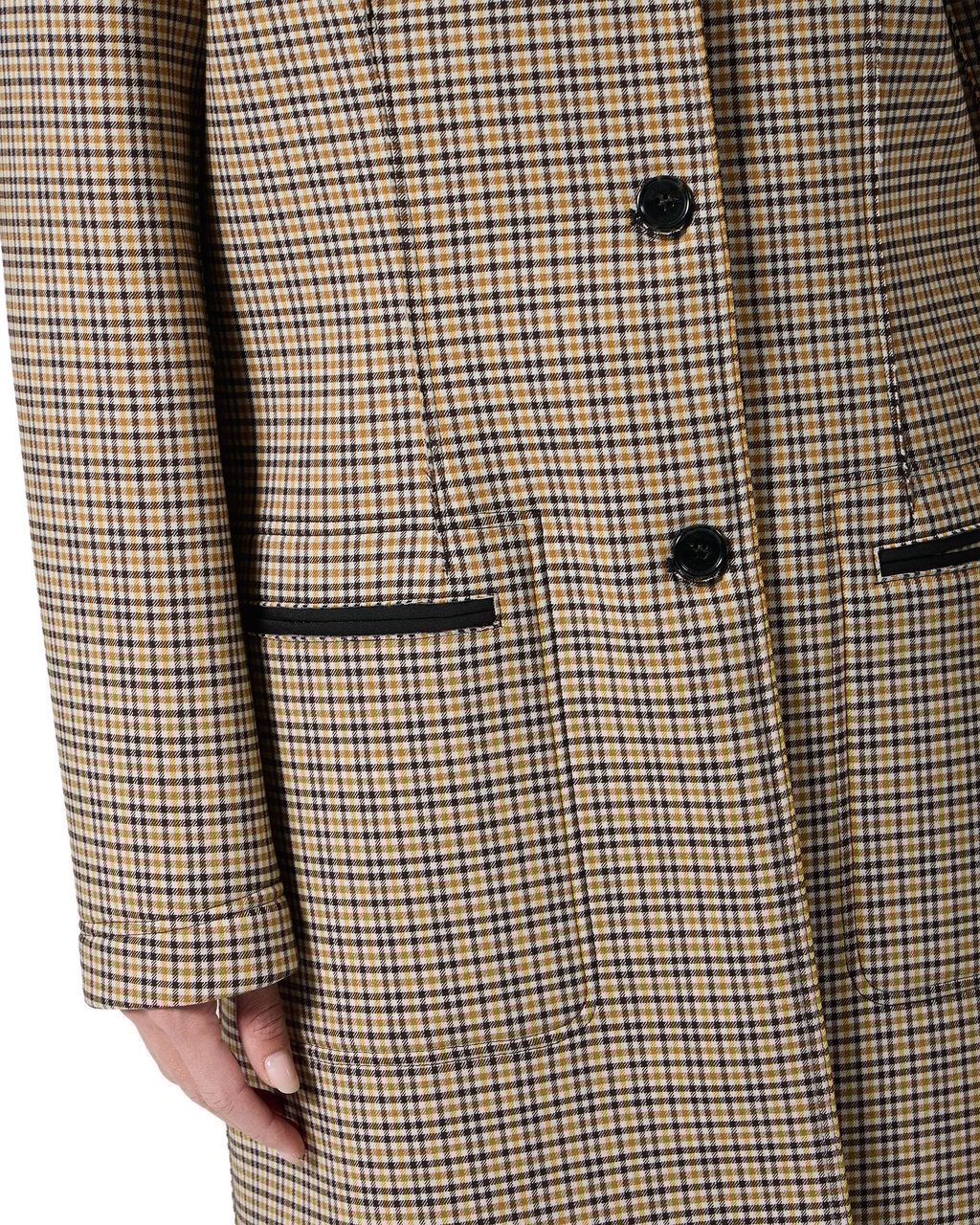 Iceberg Oversized coat in camel and brown check fabric Divers