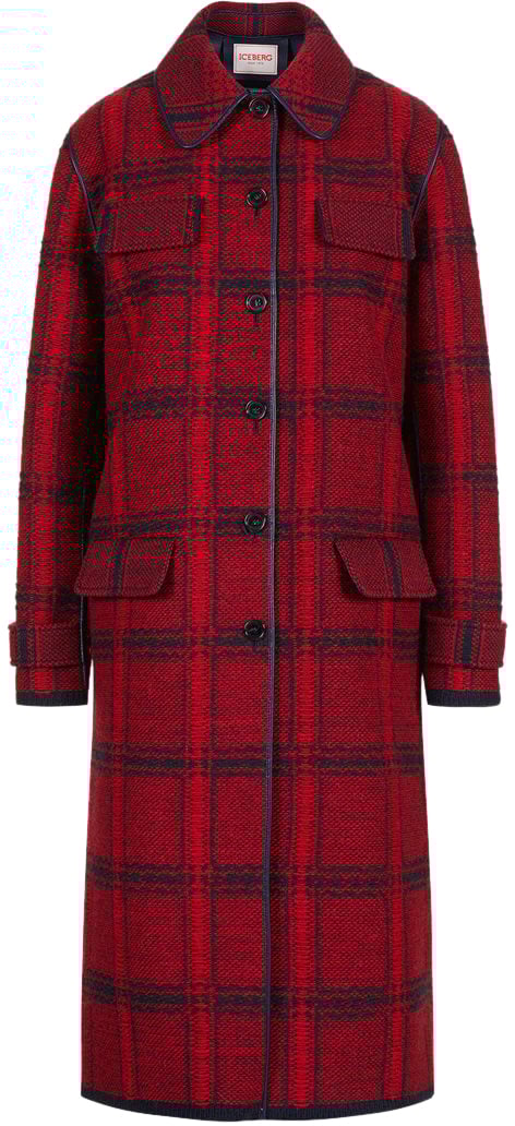 Iceberg Multicolored Regular-Fit Reversible Coat Zwart