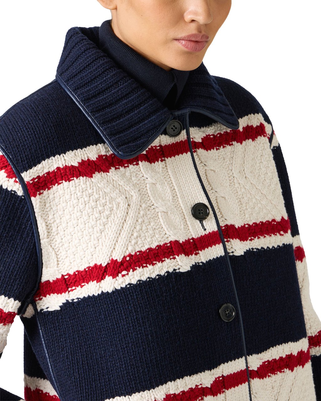 Iceberg Multicolor Regular-Fit Coat Zwart