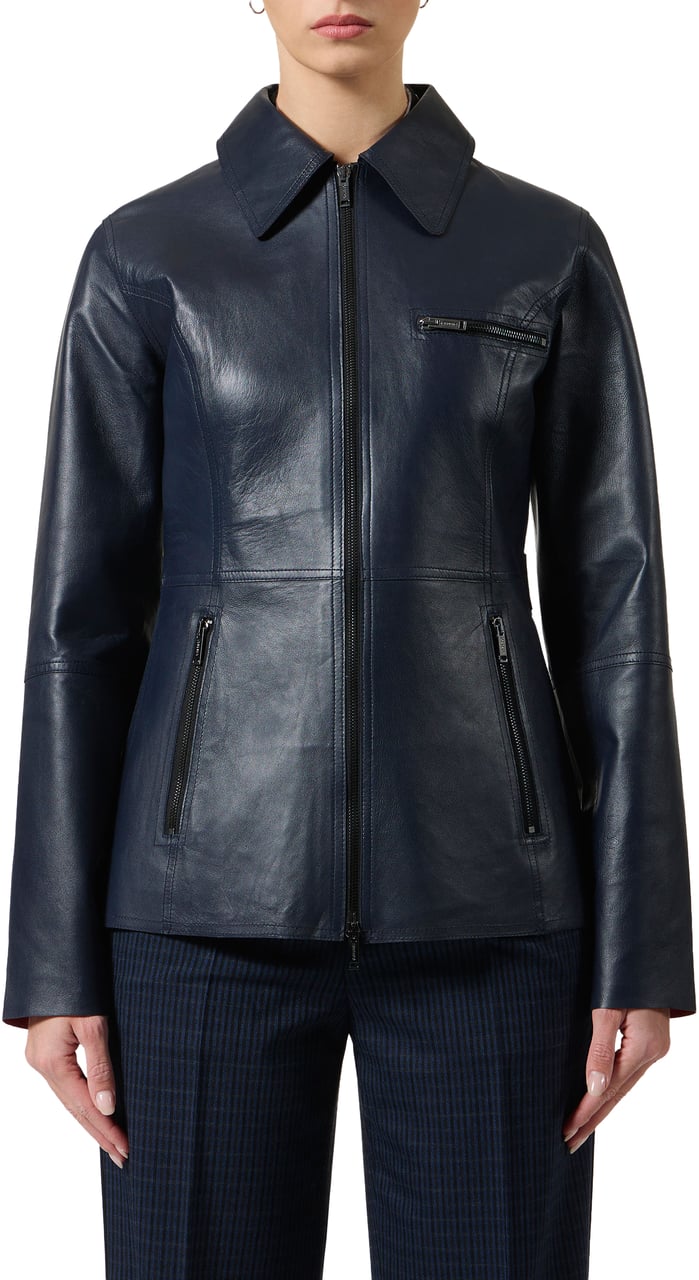 Iceberg Blue and black short coat Blauw