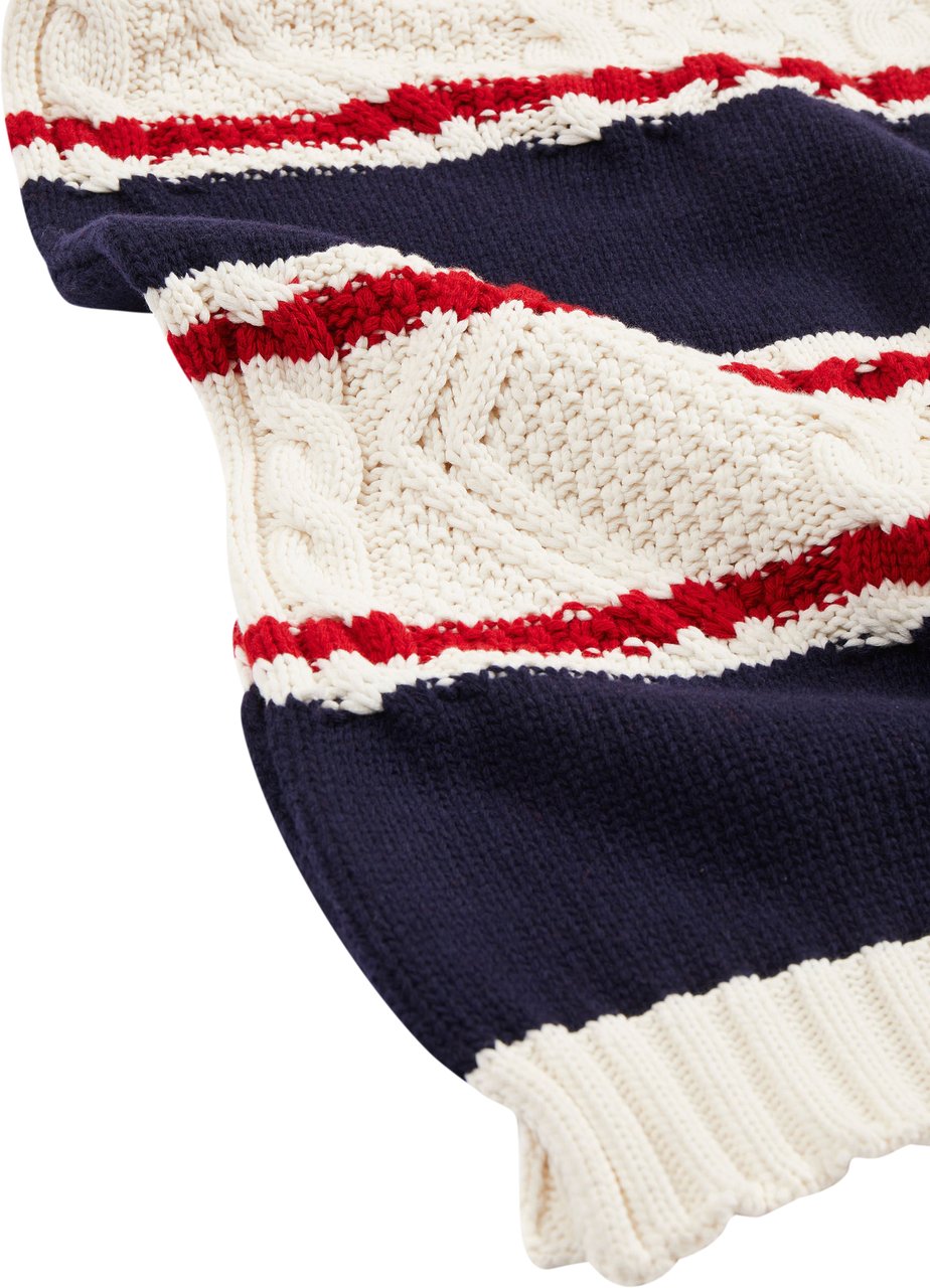 Iceberg Multicolored red and blue striped scarf Zwart