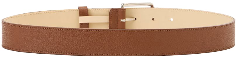 Iceberg Hazelnut hammered leather belt: artisanal elegance with distinctive details Bruin