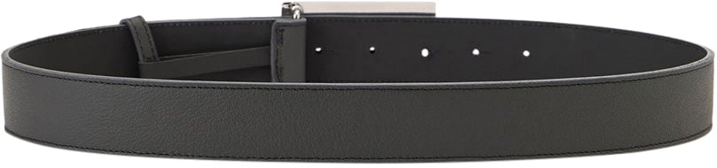 Iceberg Dark grey nappa leather belt with lacquered buckle and Iceberg Milano Italia logo Grijs