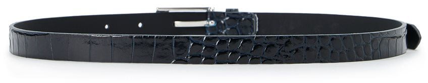 Iceberg Blue nappa leather belt with metal I logo buckle Blauw