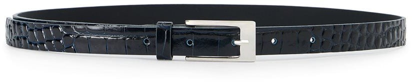 Iceberg Blue nappa leather belt with metal I logo buckle Blauw
