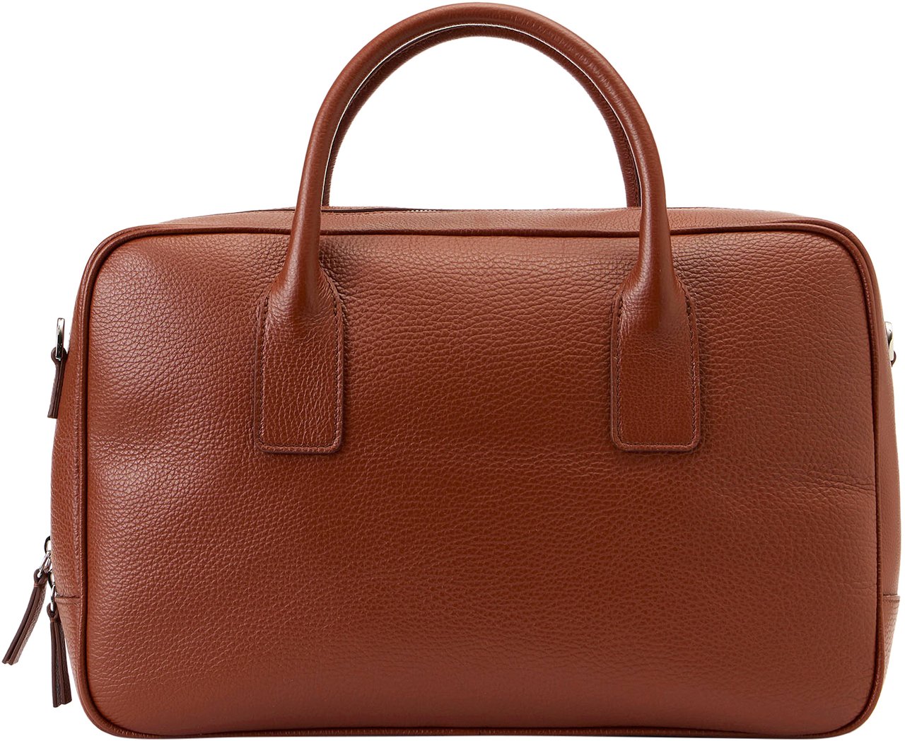 Iceberg Hazelnut Prince leather shoulder bag with logo buckles and debossed Iceberg logo detail Bruin