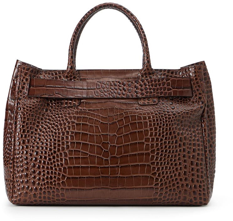 Iceberg Maxi shopper in earth-toned calfskin Oranje