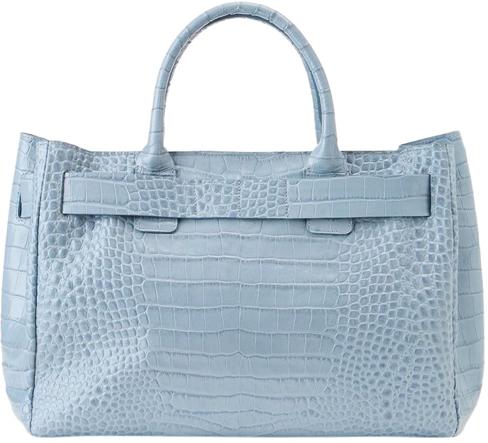 Iceberg Maxi shopper in mother-of-pearl gray calfskin Grijs