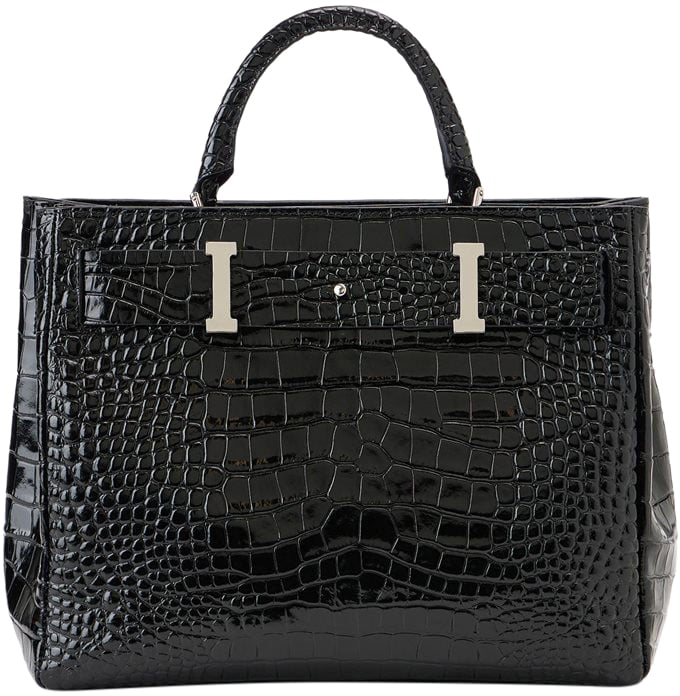 Iceberg Maxi shopper in black calfskin Zwart