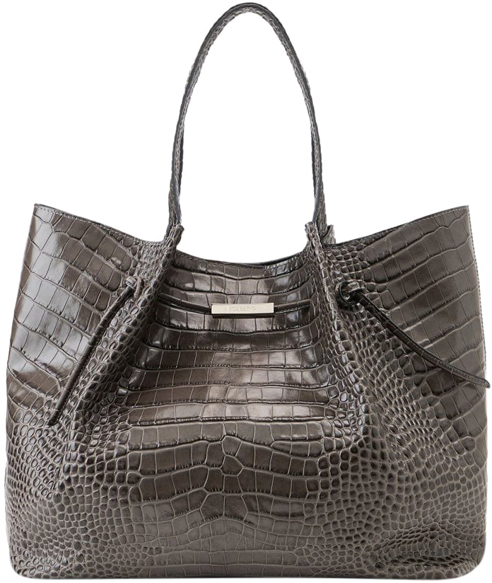 Iceberg Maxi shopper in gray calfskin Grijs