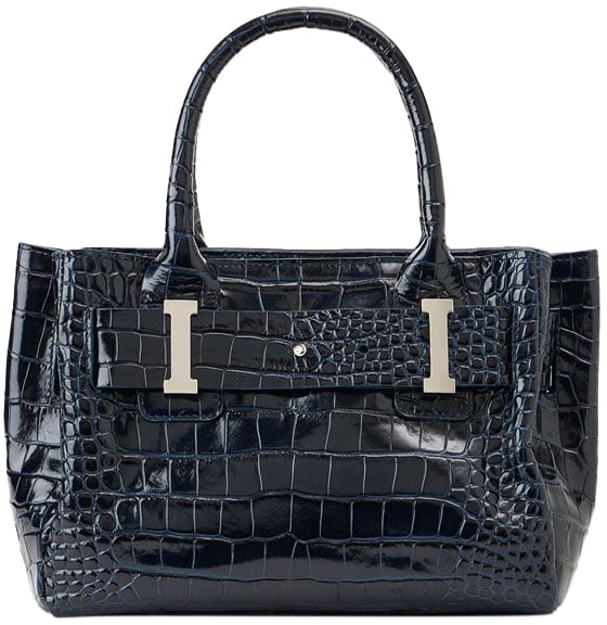 Iceberg Black calfskin shopper bag Blauw
